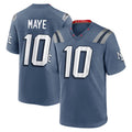 Odoa NE.Patriots #10 Drake Maye Player Storm Blue Rivalries Collection Game Stitched Jerseys