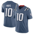Odoa NE.Patriots #10 Drake Maye Player Storm Blue Rivalries Collection Limited Stitched Jerseys