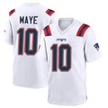 Odoa NE.Patriots #10 Drake Maye Player White Home Game Stitched Jerseys