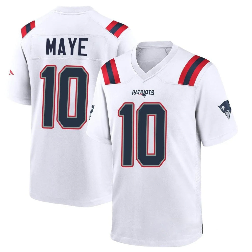 Odoa NE.Patriots #10 Drake Maye Player White Home Game Stitched Jerseys