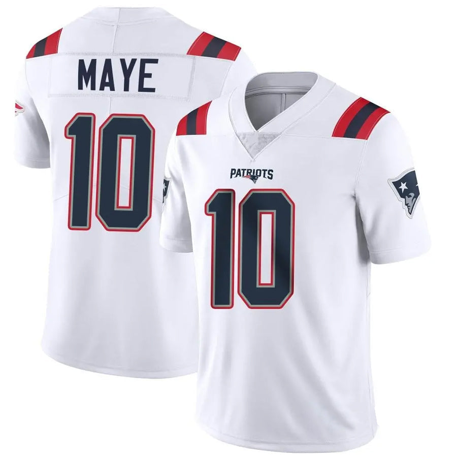 Odoa NE.Patriots #10 Drake Maye Player White Vapor Limited Stitched Jerseys