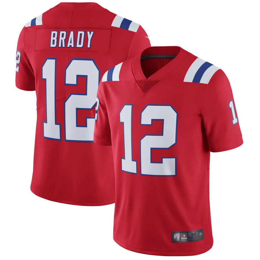 Odoa NE.Patriots #12 Tom Brady Player Red Home Limited Stitched Jerseys