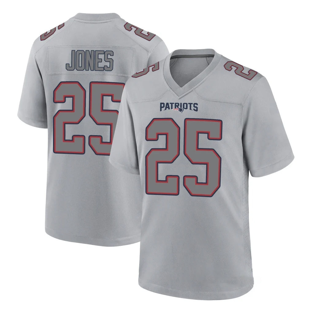 Odoa NE.Patriots #25 Marcus Jones Player Gray Fashion Limited Home Game Stitched Jerseys
