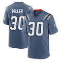 Odoa NE.Patriots #30 Jam Miller Player Blue Rivalries Collection Home Game Stitched Jerseys