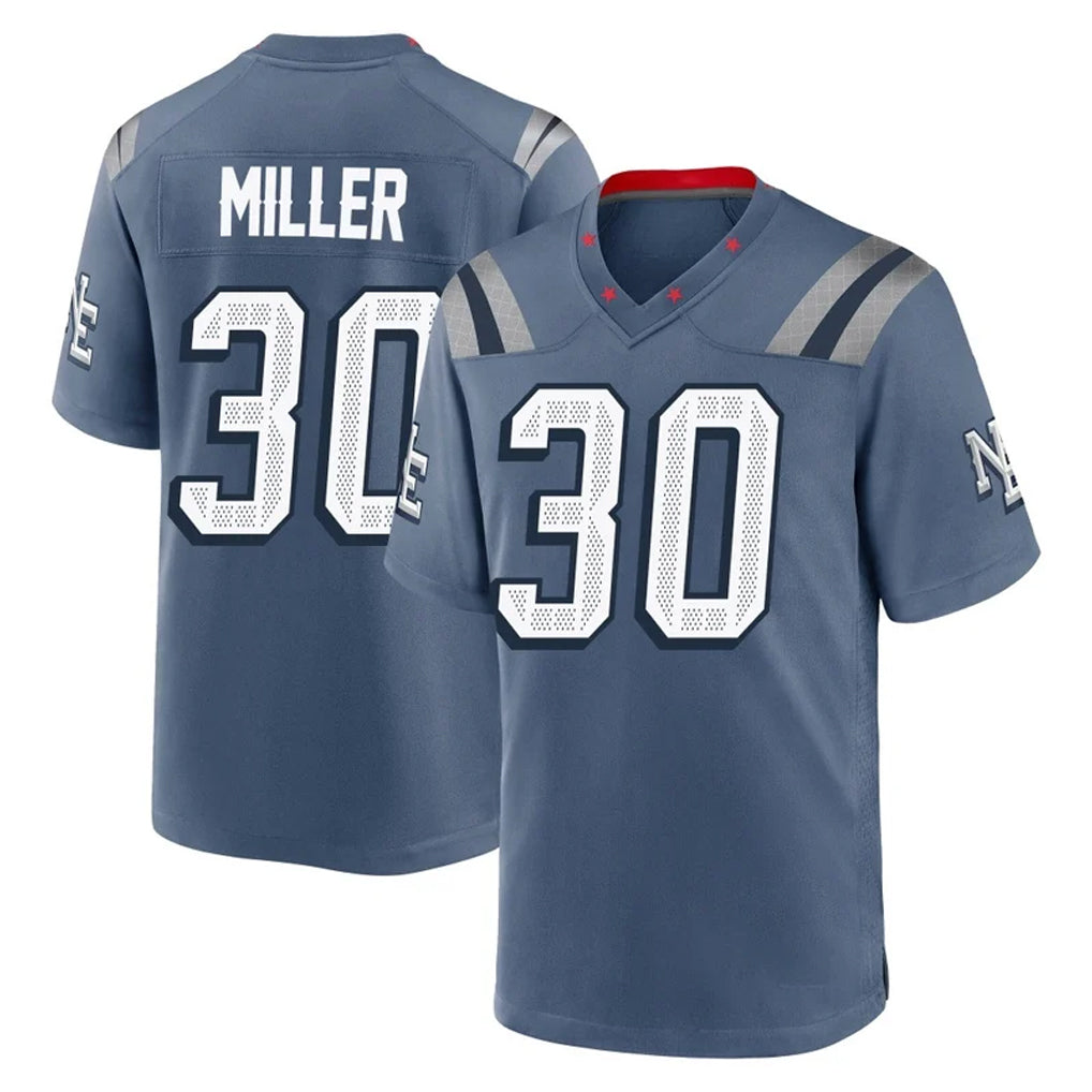 Odoa NE.Patriots #30 Jam Miller Player Blue Rivalries Collection Home Game Stitched Jerseys