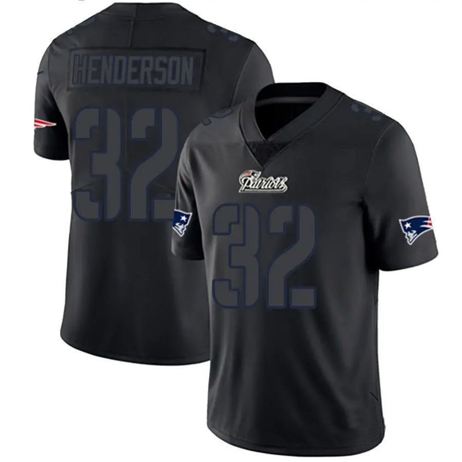 Odoa NE.Patriots #32 TreVeyon Henderson Player Black Limited Impact Stitched Jerseys