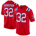 Odoa NE.Patriots #32 TreVeyon Henderson Player Red Home Game Stitched Jerseys