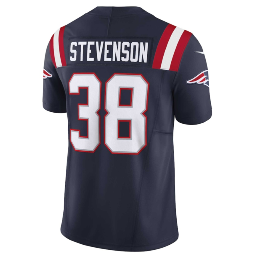 Odoa NE.Patriots #38 Rhamondre Stevenson Navy Vapor F.U.S.E. Limited Stitched American Stitched Jerseys