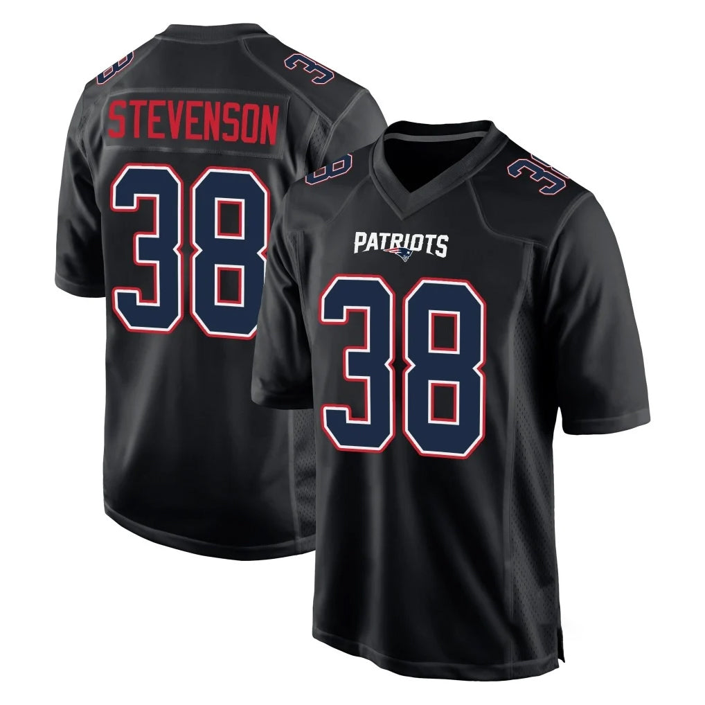 Odoa NE.Patriots #38 Rhamondre Stevenson Player Carbon Fashion Limited Home Game Stitched Jerseys