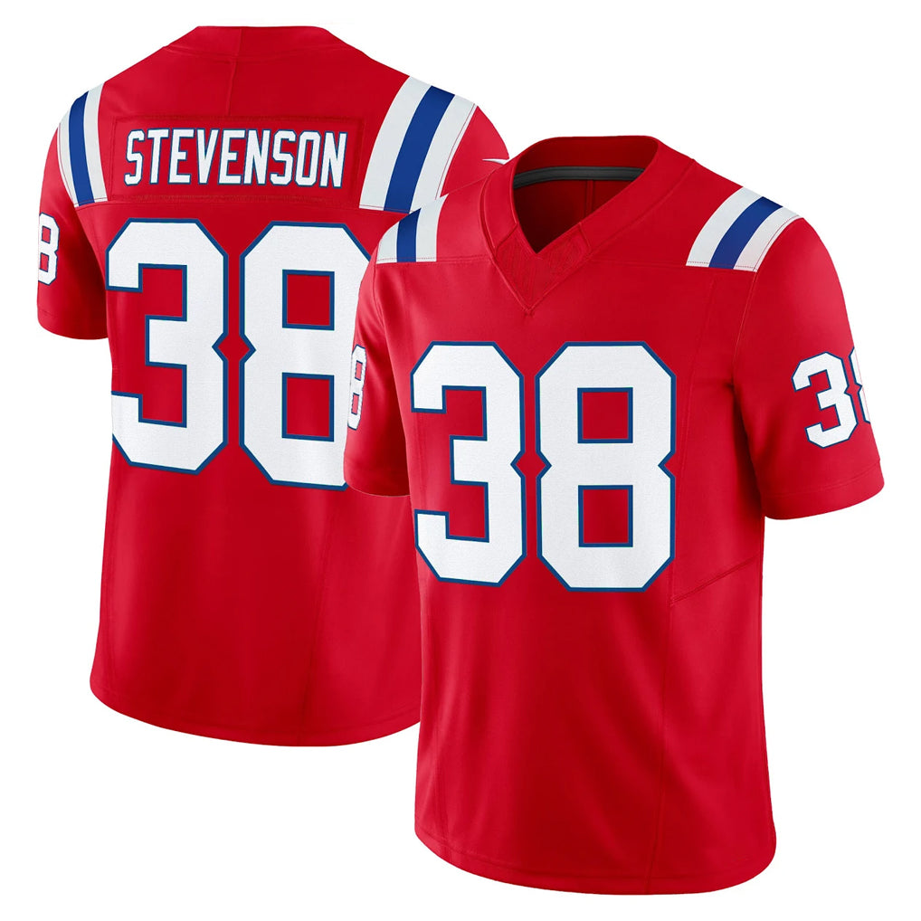 Odoa NE.Patriots #38 Rhamondre Stevenson Player Red Limited Vapor F.U.S.E. Home Game Stitched Jerseys
