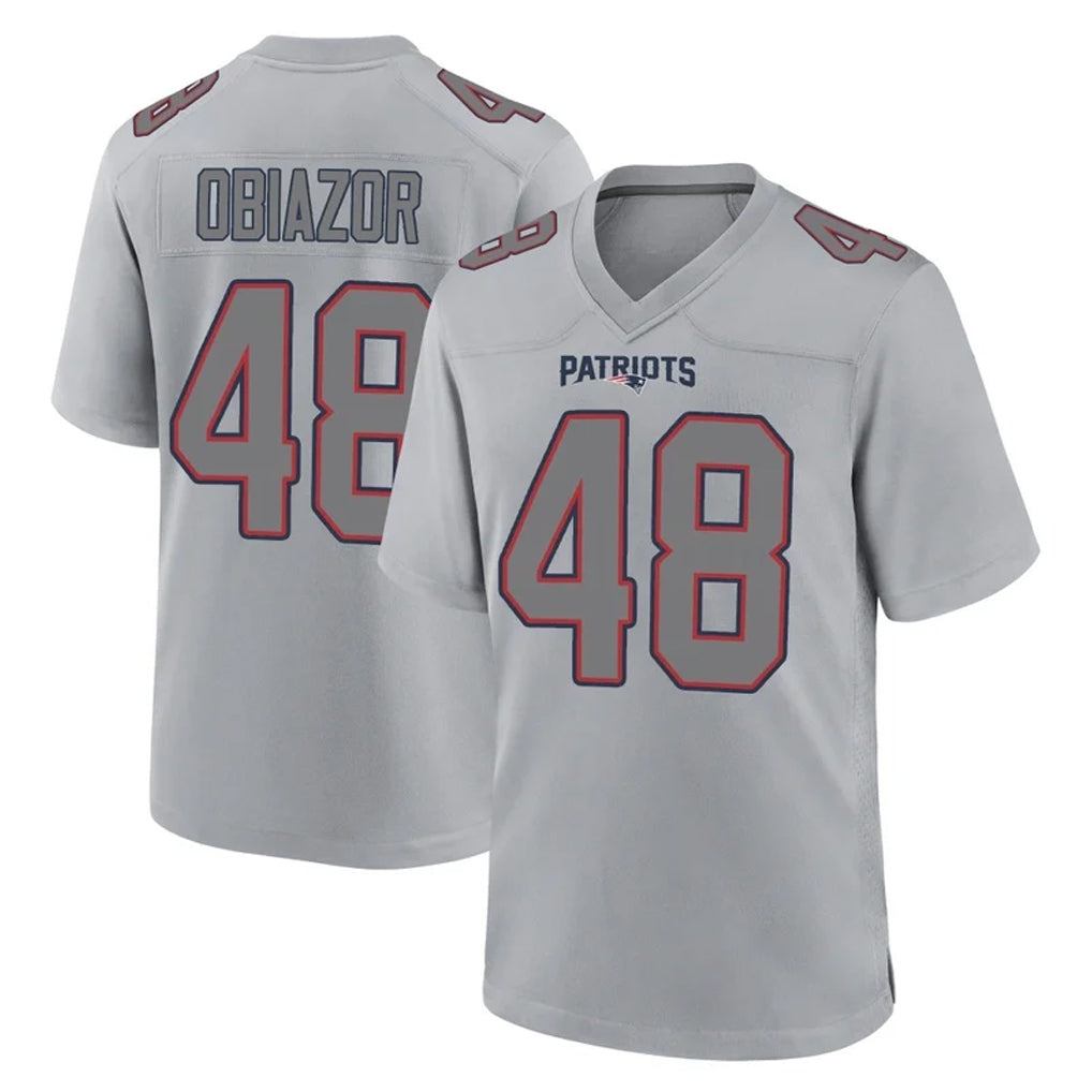 Odoa NE.Patriots #48 Namdi Obiazor Player Gray Fashion Limited Home Game Stitched Jerseys