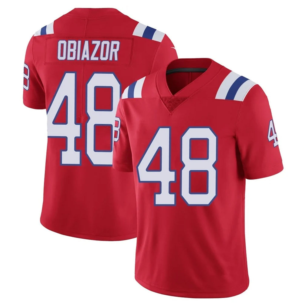 Odoa NE.Patriots #48 Namdi Obiazor Player Red Vapor Untouchable Home Game Stitched Jerseys
