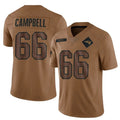 Odoa NE.Patriots #66 Will Campbell Player Salute To Service Limited Brown Stitched Jerseys