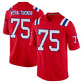 Odoa NE.Patriots #75 Alijah Vera-Tucker Player Red Home Game Stitched Jerseys