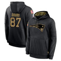 Odoa NE.Patriots #87 Romeo Doubs Player Black Salute to Service Hoodies Limited Game Stitched Jerseys