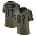 Odoa NE.Patriots #87 Romeo Doubs Player Olive Salute To Service Limited Stitched Jerseys