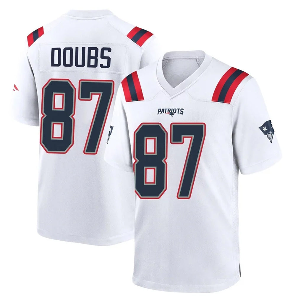 Odoa NE.Patriots #87 Romeo Doubs Player White Home Game Stitched Jerseys