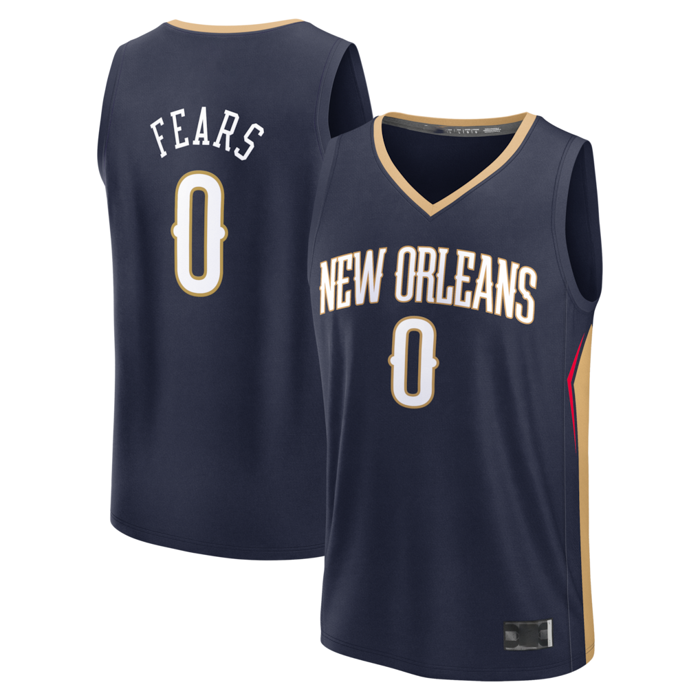 Odoa NO.Pelicans #0 Jeremiah Fears Navy Fast Break Replica Stitched Jerseys- Icon Edition