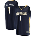 Odoa NO.Pelicans #1 Zion Williamson Navy Replica Fast Break Stitched Jerseys- Icon Edition