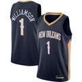 Odoa NO.Pelicans #1 Zion Williamson Navy Swingman Stitched Jerseys- Icon Edition