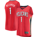 Odoa NO.Pelicans #1 Zion Williamson Red Replica Fast Break Stitched Jerseys- Statement Edition