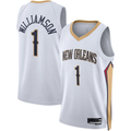 Odoa NO.Pelicans #1 Zion Williamson White Swingman Stitched Jerseys- Association Edition