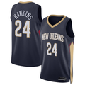 Odoa NO.Pelicans #24 Jordan Hawkins Navy Swingman Stitched Jerseys- Icon Edition