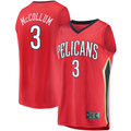 Odoa NO.Pelicans #3 C.J. McCollum Red Fast Break Replica Player Stitched Jerseys- Statement Edition