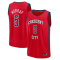 Odoa NO.Pelicans #5 Dejounte Murray Red Fast Break Replica Player Stitched Jerseys- Statement Edition