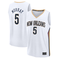 Odoa NO.Pelicans #5 Dejounte Murray White Fast Break Replica Player Stitched Jerseys- Association Edition