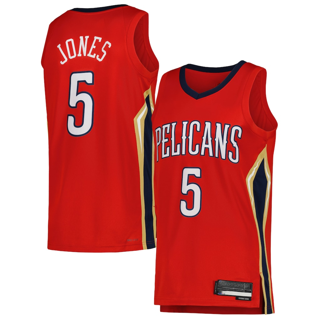 Odoa NO.Pelicans #5 Herbert Jones Red Swingman Stitched Jerseys- Statement Edition
