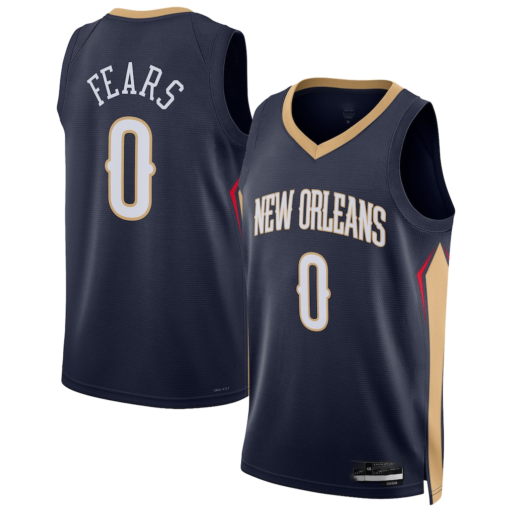 Odoa NO.Pelicanss #0 Jeremiah Fears Navy Swingman Stitched Jerseys- Icon Edition