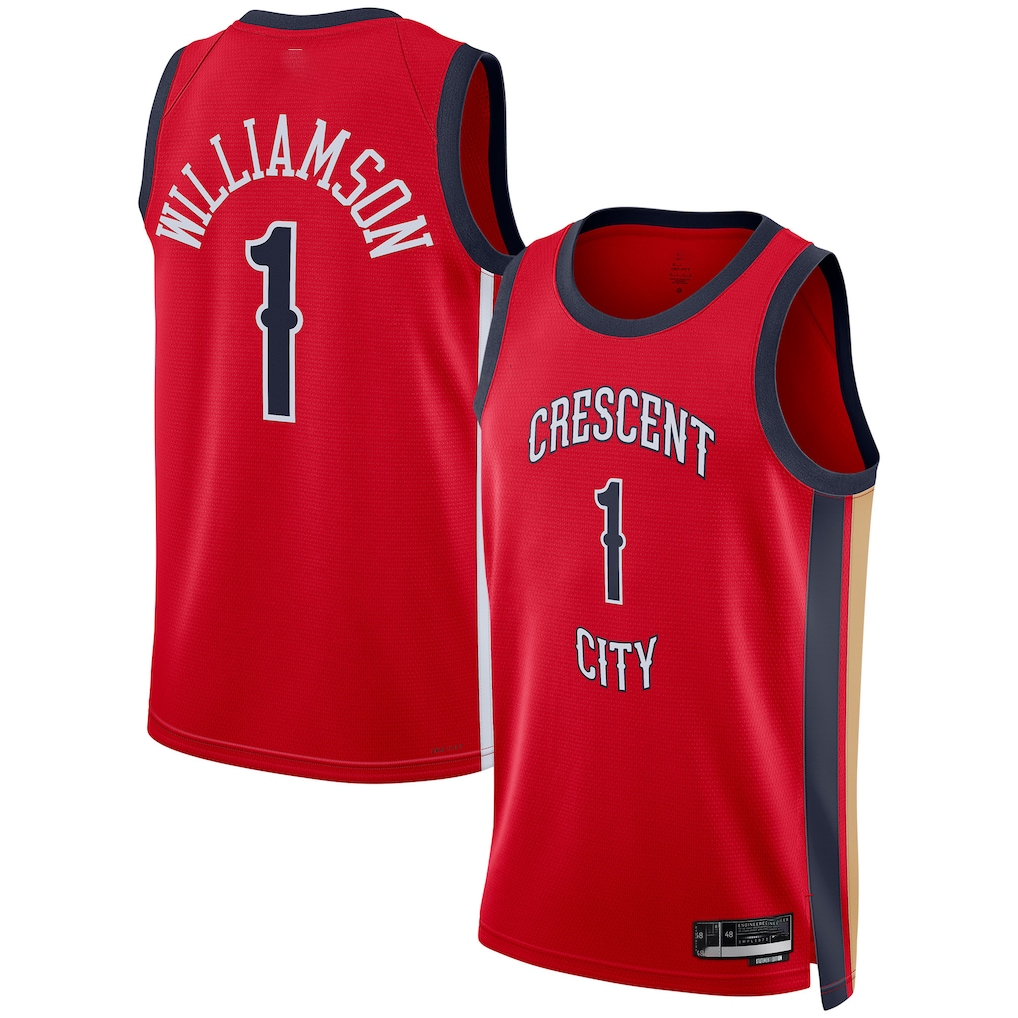 Odoa NO.Pelicanss #1 Zion Williamson Red Swingman Stitched Jerseys- Statement Edition