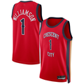 Odoa NO.Pelicanss #1 Zion Williamson Red Swingman Stitched Jerseys- Statement Edition