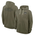 Odoa NO.Saints Olive Salute to Service Pullover Hoodies Limited Blank Player Stitched Jerseys