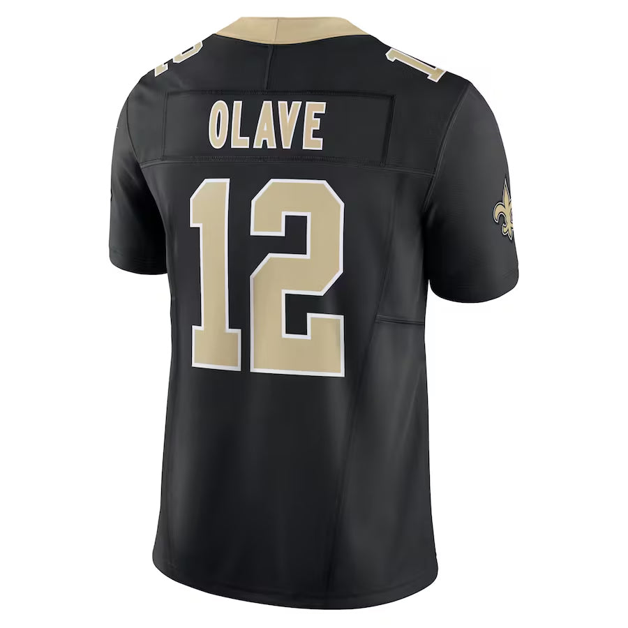 Odoa NO.Saints #12 Chris Olave Player Black Alternate Vapor F.U.S.E. Limited Stitched Jerseys
