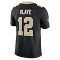 Odoa NO.Saints #12 Chris Olave Player Black Alternate Vapor F.U.S.E. Limited Stitched Jerseys