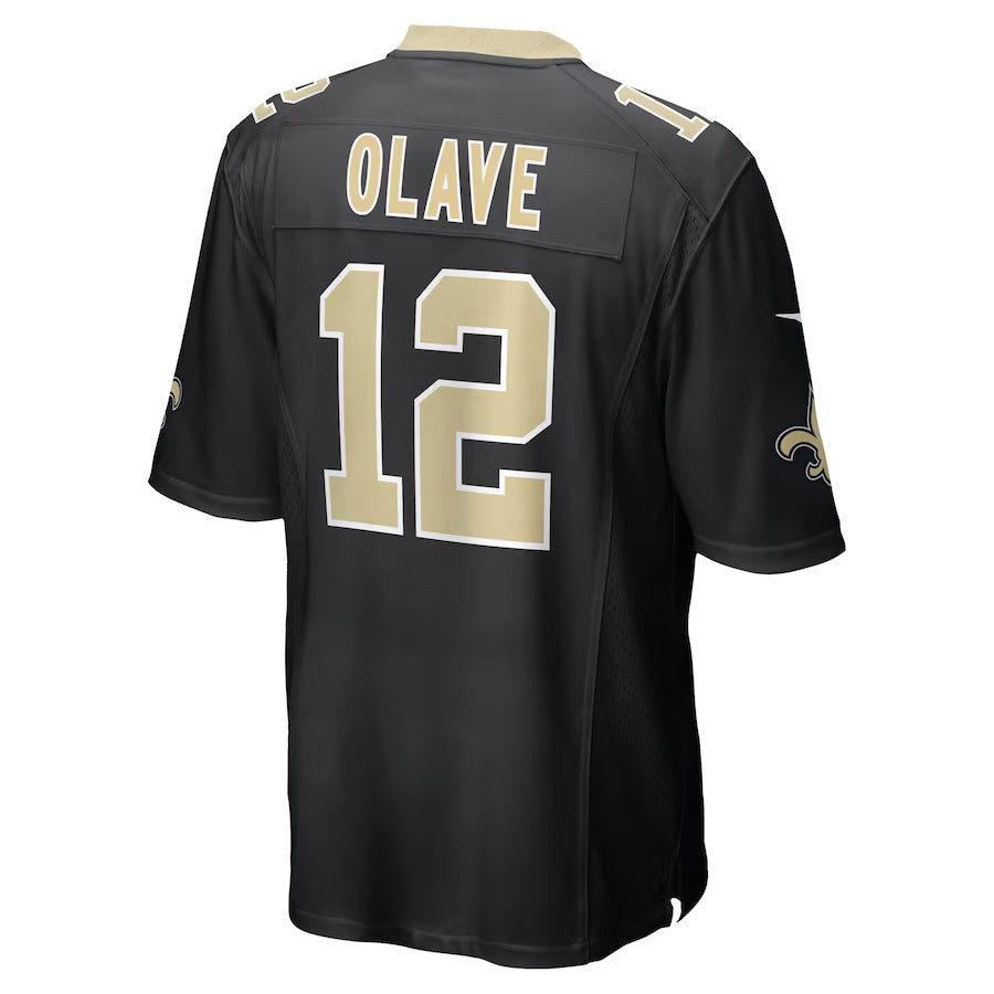 Odoa NO.Saints #12 Chris Olave Player Black Home Game Stitched Jerseys