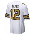 Odoa NO.Saints #12 Chris Olave Player White Alternate Game Stitched Jerseys