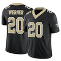 Odoa NO.Saints #20 Pete Werner Player Black Limited Vapor F.U.S.E. Home Game Stitched Jerseys