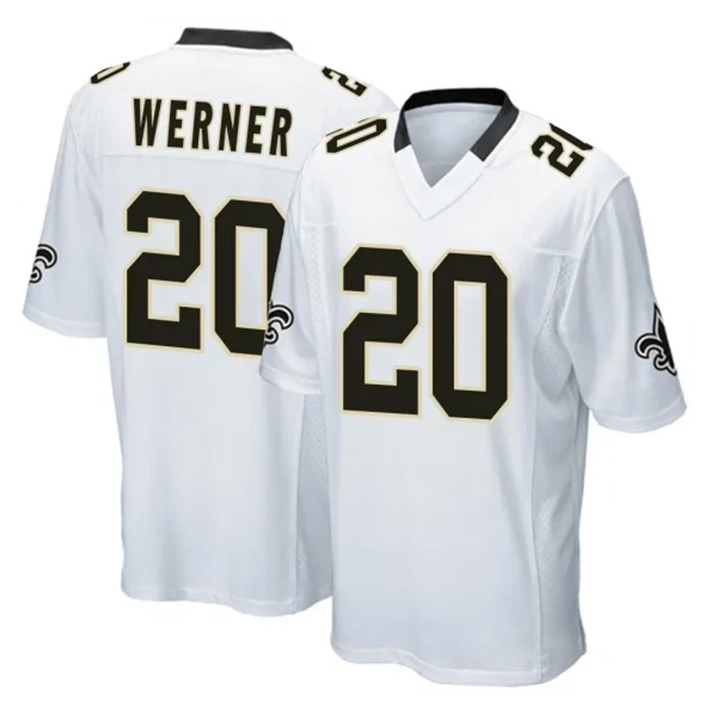 Odoa NO.Saints #20 Pete Werner Player White Home Game Stitched Jerseys