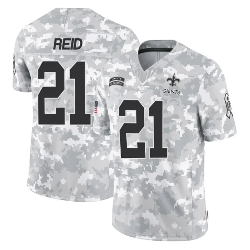 Odoa NO.Saints #21 Justin Reid Player Arctic Camo Salute To Service Limited Game Stitched Jerseys