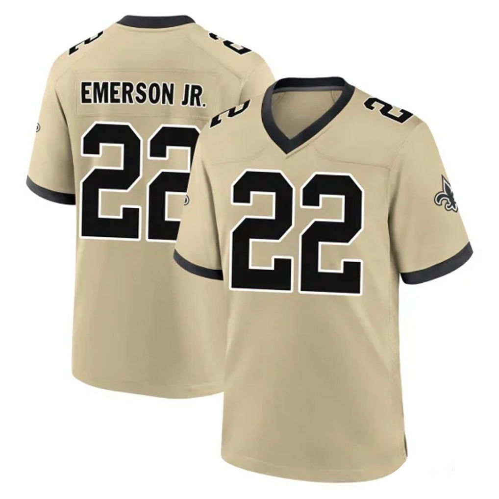 Odoa NO.Saints #22 Martin Emerson Jr. Player Gold Home Game Stitched Jerseys