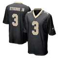Odoa NO.Saints #3 Travis Etienne Jr. Player Black Home Game Stitched Jerseys