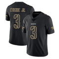Odoa NO.Saints #3 Travis Etienne Jr. Player Black Impact Limited Home Game Stitched Jerseys