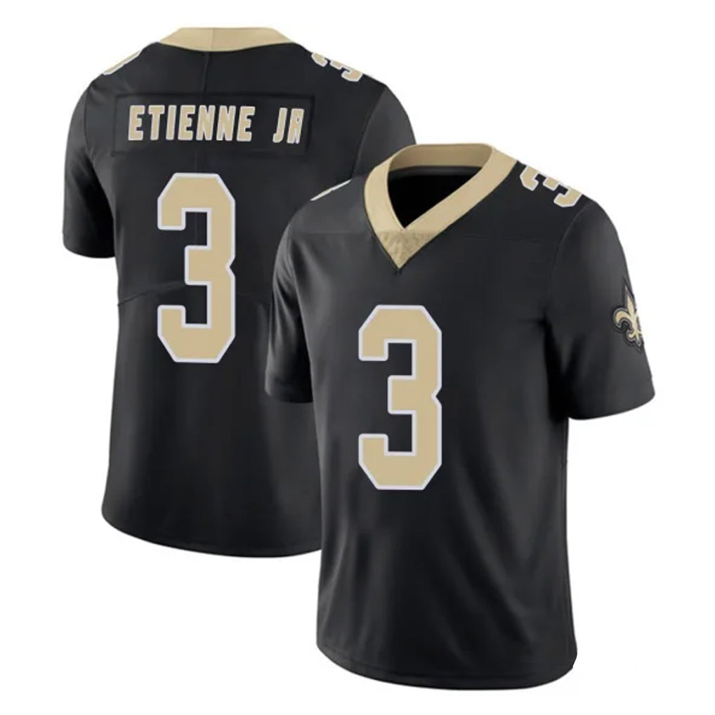 Odoa NO.Saints #3 Travis Etienne Jr. Player Black Limited Vapor Untouchable Home Game Stitched Jerseys