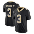 Odoa NO.Saints #3 Travis Etienne Jr. Player Black Limited Vapor Untouchable Home Game Stitched Jerseys