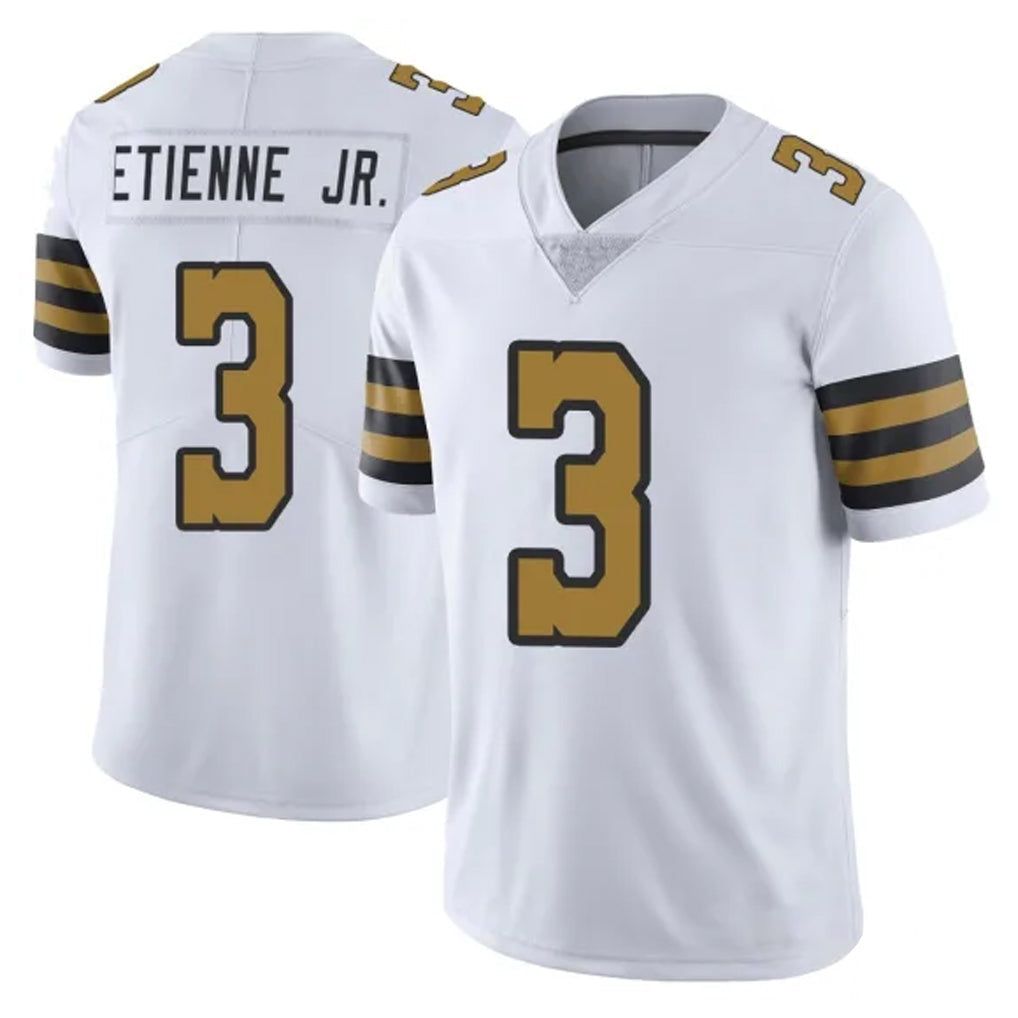 Odoa NO.Saints #3 Travis Etienne Jr. Player White Limited Color Rush Home Game Stitched Jerseys