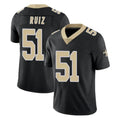 Odoa NO.Saints #51 Cesar Ruiz Player Black Limited Vapor Untouchable Home Game Stitched Jerseys