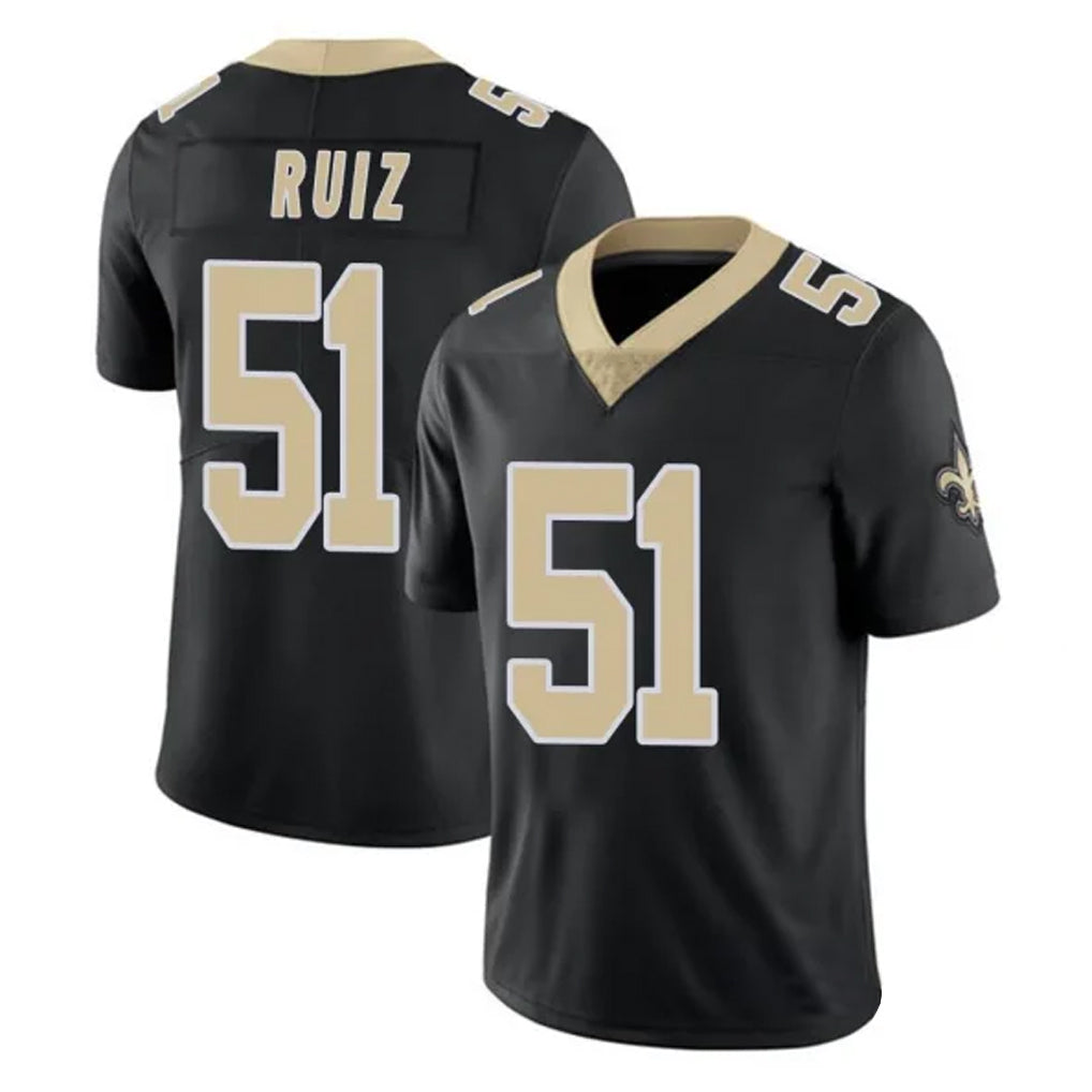 Odoa NO.Saints #51 Cesar Ruiz Player Black Limited Vapor Untouchable Home Game Stitched Jerseys